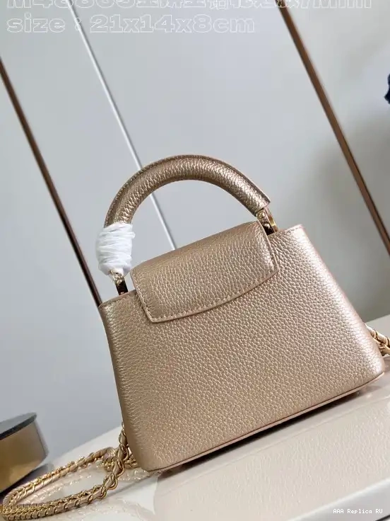 Aaa replica ru VUITTON LOUIS CAPUCINES MINI-21*14*8CM 0519